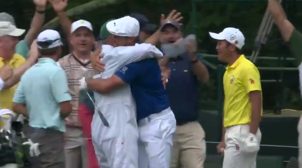 Watch: Bryson DeChambeau cards first ever hole-in-one on Masters Sunday 